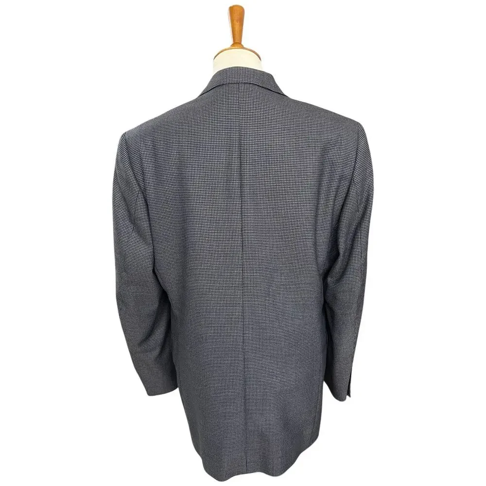 Mens Jack Victor Collection Three Button Classic 100% Wool Blazer Size 38R
